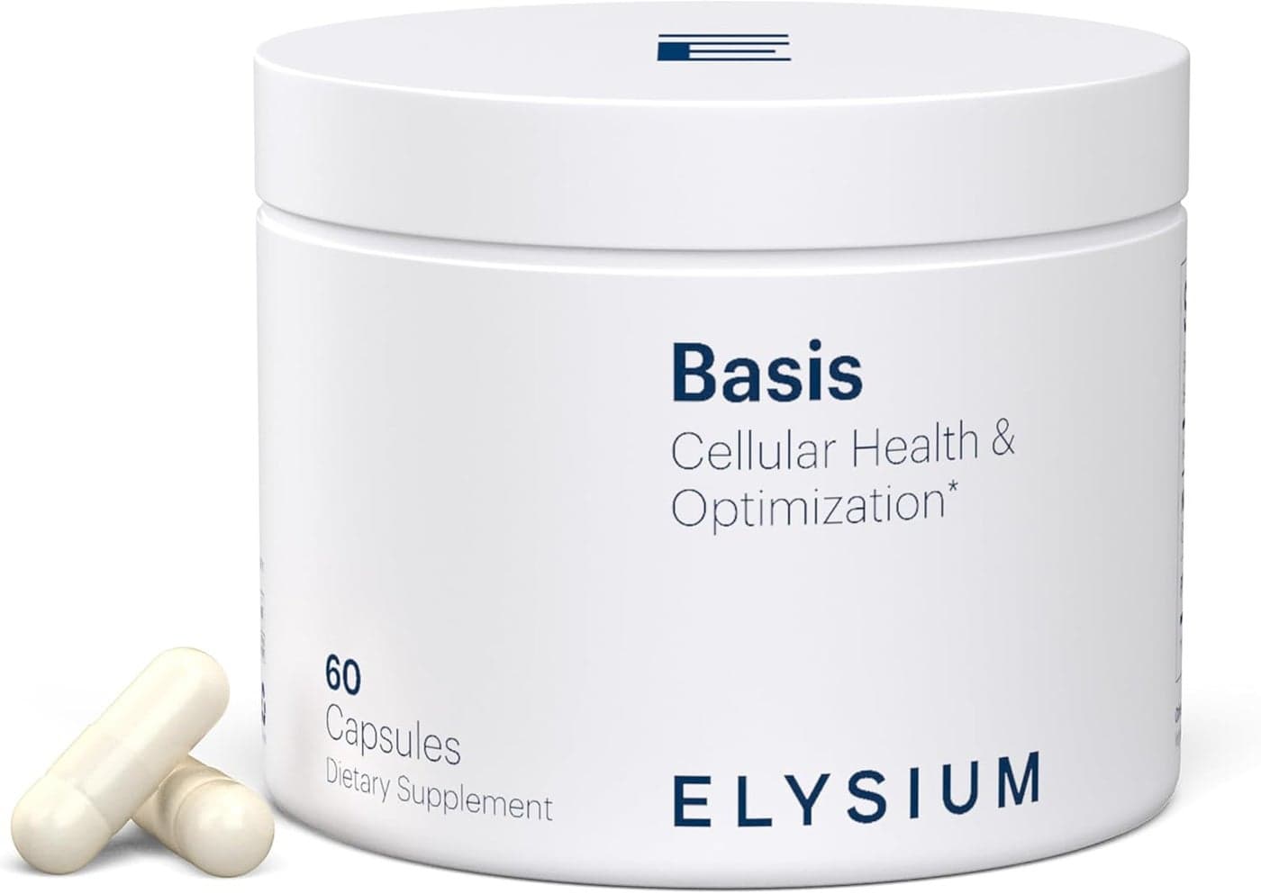ELYSIUM Basis NAD Plus Supplement 30 Servings with Nicotinamide Riboside 250mg and Pterostilbene 50mg Healthy Aging Supplement Cellular Energy