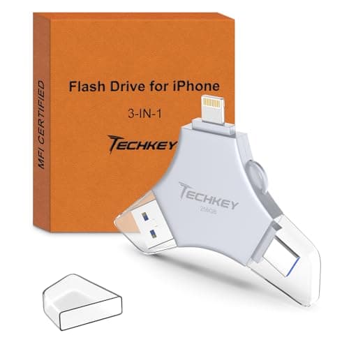 MFi Certified USB 30 Flash Drive 256GB for iPhone 3in1 External Memory Photo Keeper Storage Stick for PictureVideoData SaverBackup High Speed ThumbJumpHard Drives for iPhoneiPadAndroidPC