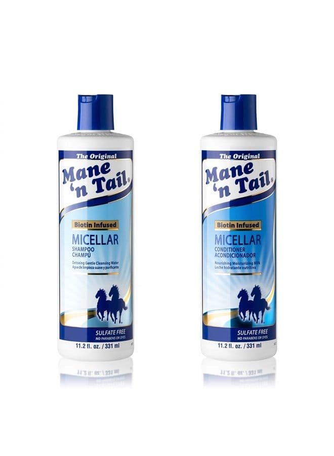 Micellar Sulfate Free Shampoo and Conditioner Biotin Infused 11.2 Ounce Each