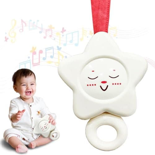 KIPA Gaming KIPA Melodious White Star Musical Cot Toy for Newborns & Toddlers - Battery-Free, Soft ABS Material, Soothing Melodies | Perfect for Newborns and Toddlers