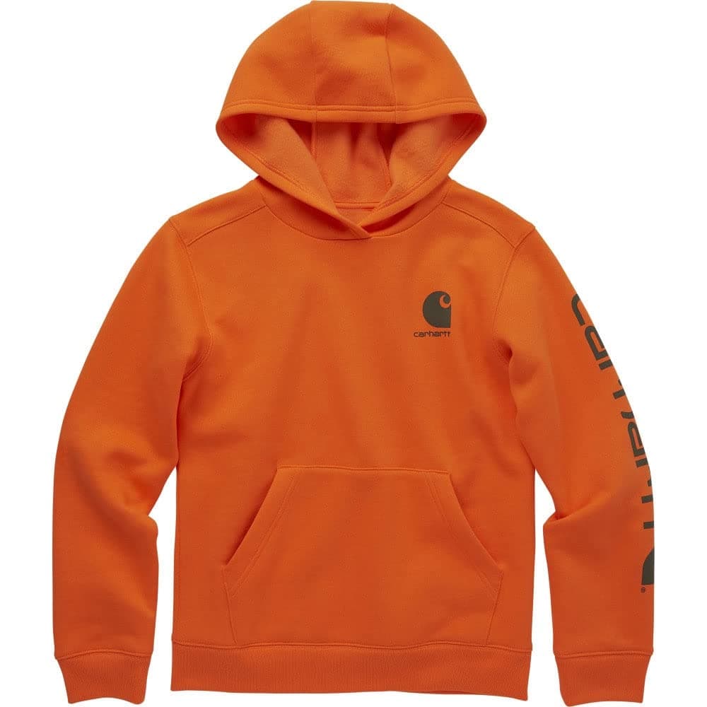 Carhartt Kids CA6272 LongSleeve Graphic Sweatshirt Boys Medium 1012 Exotic Orange