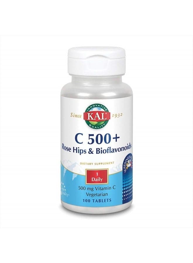 C-500 with RH and Bioflavonoids Sustained Release Tablets, 500 mg, 100 Count