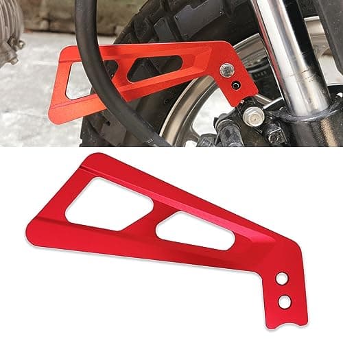 Aluminum Front Brake Line Protector Compatible with Honda Monkey 125 All Models Red