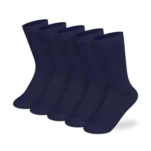 Supersox Regular Length School Uniform Socks for Kids | Breathable Cotton | Anti-Odour & Moisture Absorbent | Durable Welt for All-Day Comfort | Blue | 5 to 6 Years | Pack of 5