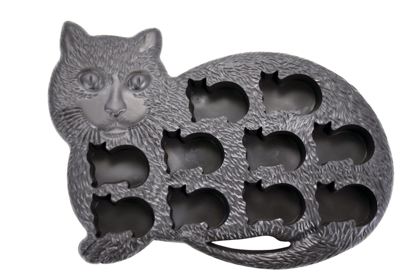 Fairly Odd Novelties Cat Shaped Ice Cube Tray Purrfect for Cat Lovers Fun Animal Replica Mold for Parties Makes 10 Cute Cubes Dishwasher Safe