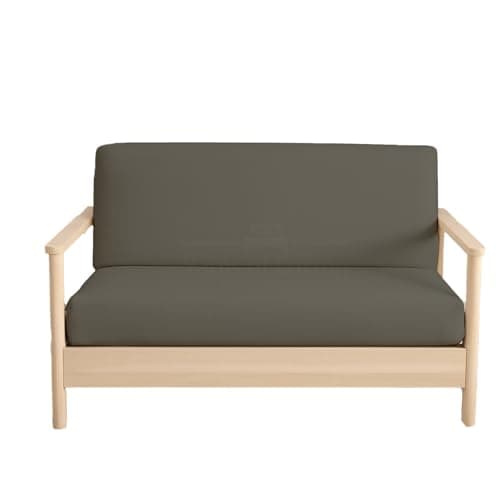 Queen Size Armless Futon Covers - 100% Egyptian Cotton Futon Slipcovers - Zippered Couch Cover Sofa Bed Protector, Sleeper Sofa Cover, Machine Washable, Dark Gray