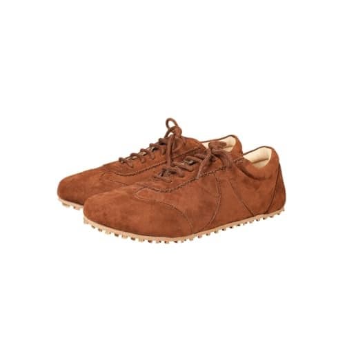 Theater Combat Light Brown Suede Sneakers for Women | Cushioned Sole Casual Shoes with Grip Outsole for Long Wear and Daily Comfort