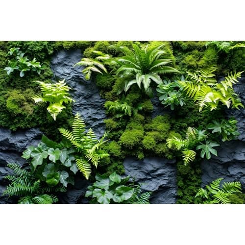 Rock Wall Reptile Habitat Background Greenery-Infused Room Vertical Moss Wall Terrarium Background Nature's Embrace Tropical Green Plants Fish Tank Background Moss Wall Aquarium Background 24x16in