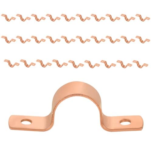 Pro 30Pack EFIELD 58Inch Copper Pipe Straps TwoHole Clamp Mount Copper Made COPPER126