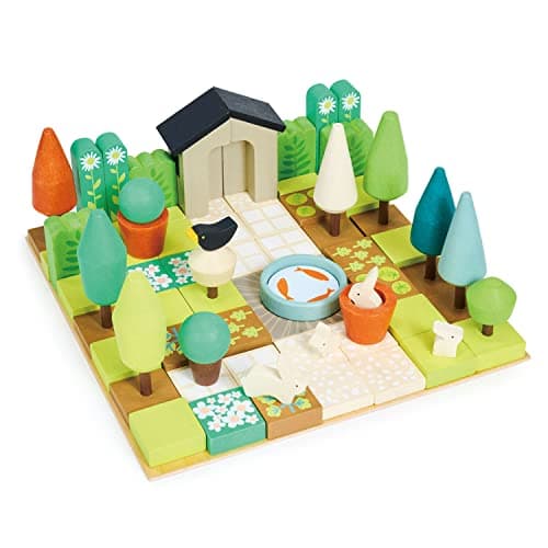 Tender Leaf Toys Little Garden Designer Wood Garden Building Play Set Inspires Creativity Encourages RolePlay and Story Invention Educational Activity for Boys and Girls Age 3