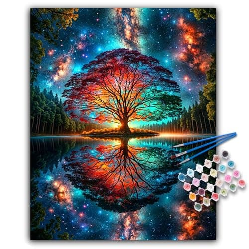 Paint by Numbers Kit for Adults Tree of Life Acrylic Adult Paint by Number Kits on Canvas for Beginner Tree of Life DIY Oil Painting by Numbers for Adults Kit Perfect for Home Decor Gift 16x20