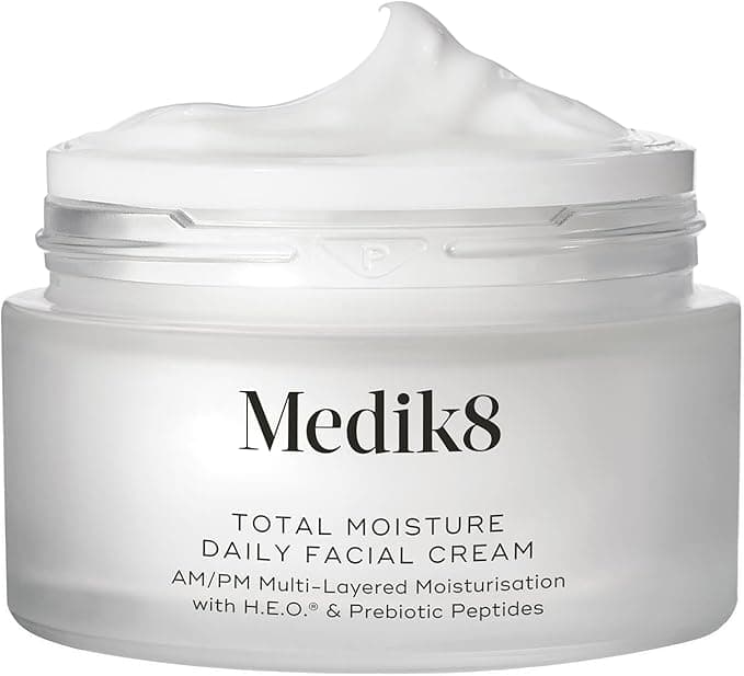 Medik8 Total Moisture Daily Facial Cream Hyaluronic Acid Moisturiser Day Night Face Cream Clinically Proven Instant Deep Lasting Moisturisation FragranceFree For All Skin Types 50 ml