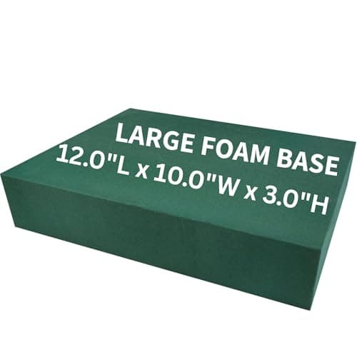 FLOFARE Floral Foam Base 12L x 10W x 3H Large Floral Foam Block for Fresh and Artificial Flower Arrangement Supplies for Arts Crafts Office Decor Home Decor Wedding Decor and Party