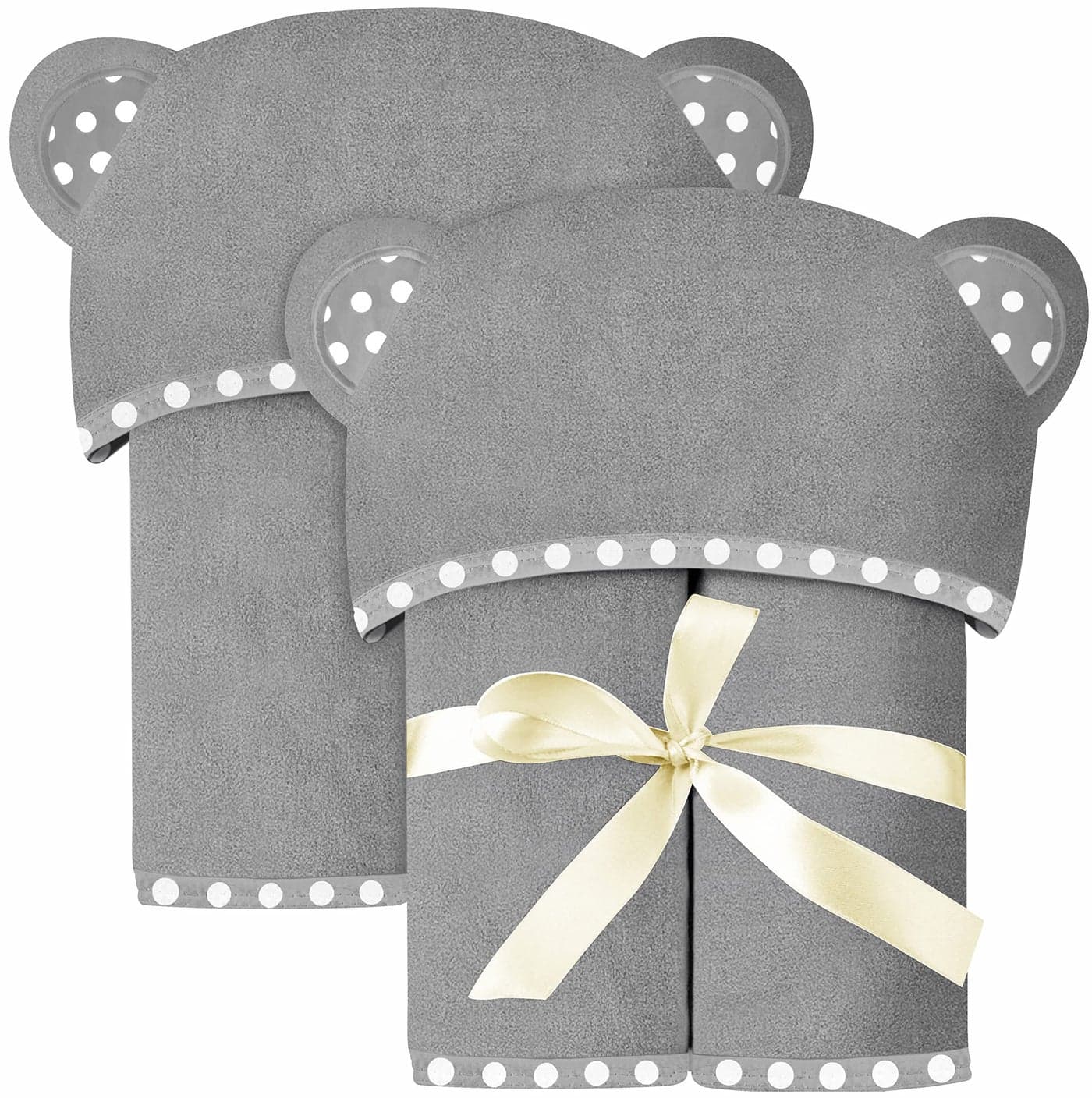 ELSVIN Set of 2 Hooded Baby Towels Blue Luxurious Large and Super Absorbent 30 x 30 Inch Soft and Suitable for Infants Toddlers and Kids 400 GSM