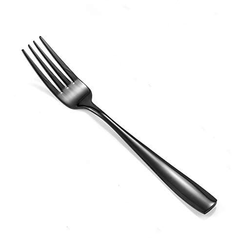 Eslite 12Piece Black Stainless Steel Dinner Forks Cutlery Forks Set8Inches