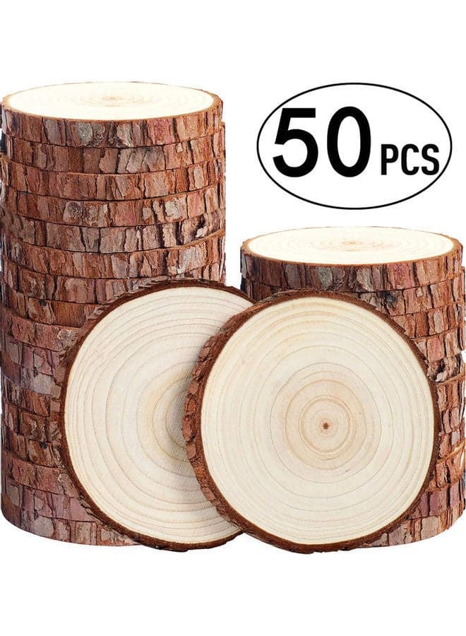 50PCS Wooden Original Ecology Unpeeled Cedarwood Round Chip Manual DIY Home Decoration Artware Burlywood 20.0x14.0x8.0cm