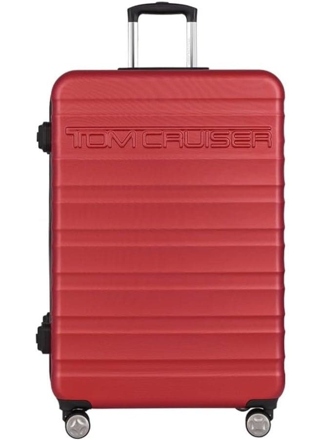 Tom Cruiser Premier Smart Scale 20" Hard Trolley – Red, TSA Lock, Smart Weight, Double Spinner Wheels, Lightweight & Durable