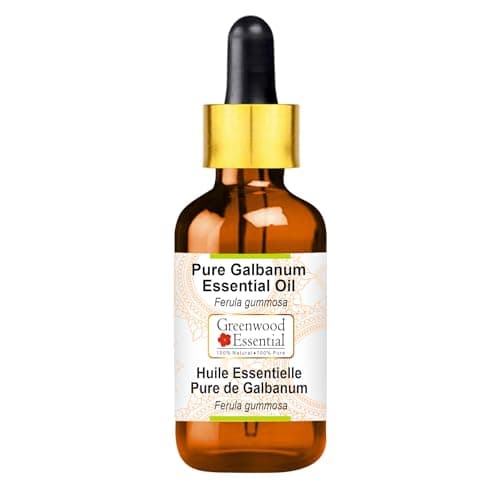 Greenwood Essential Pure Galbanum Essential Oil Ferula gummosa with Glass Dropper Steam Distilled 15ml 050 oz
