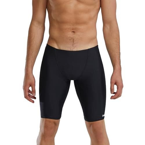 TYR Boys' Solid Jammer Swim Suit,Black,22