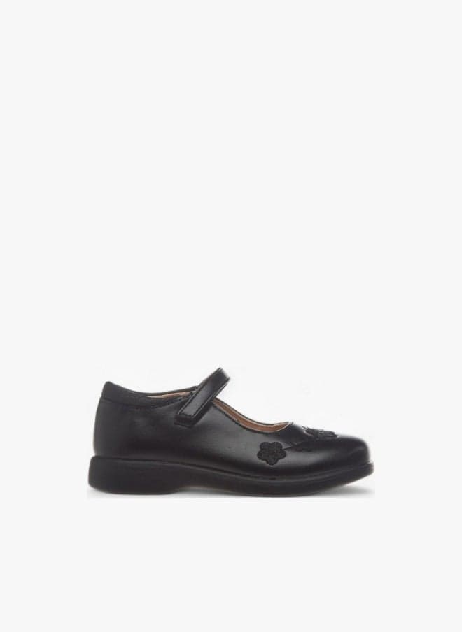 Embroidered School Shoes With Hook And Loop Closure — 26 EU