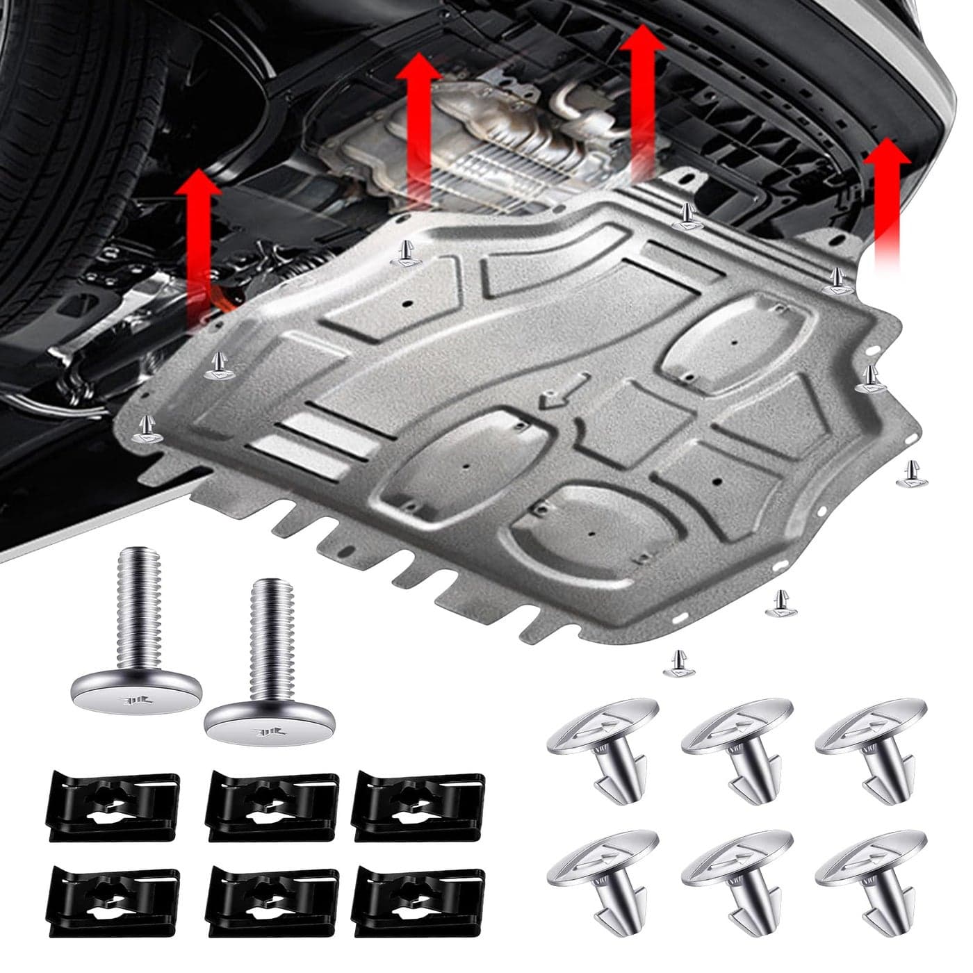 14PCS Engine Splash Shield Hardware Kit Lower Cover Pin Screws and Clips 90674TY2A01 90105TBAA00