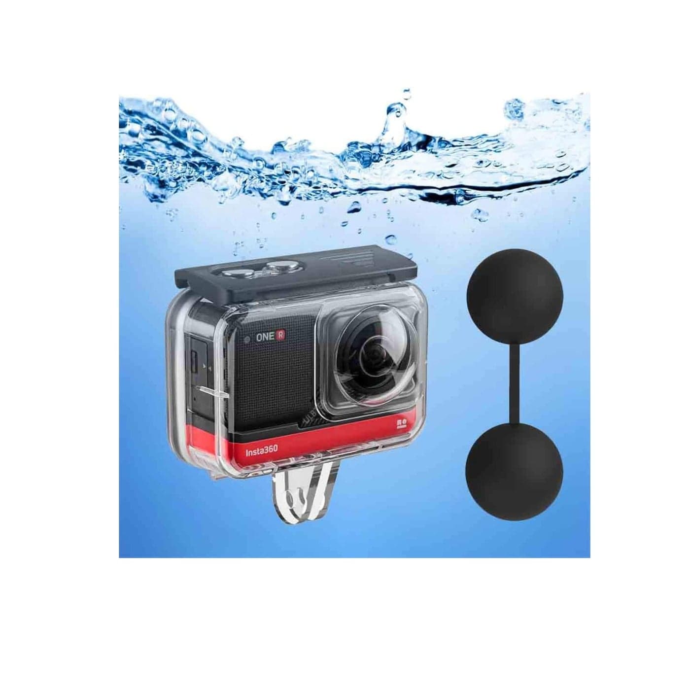 Dive Case, for Insta360 ONE R 360 Degree Action Camera, Waterproof Housing Underwater Diving Shell 45M/148FT with Thumbscrew Accessory - Anti-Fog Insert Kits