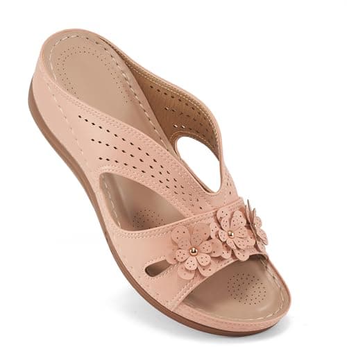 Ecetana Sandals for Women Wedge Shoes Slides Sandals Platform Shoes