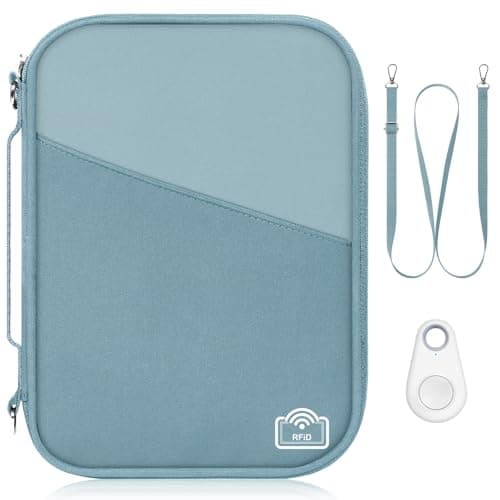 EcoVision Family Passport Holder for Travel with RFID Blocking, Traveling Essentials Organizer Pouch Bag, Light Passport Wallet for Travel Must Haves Accessories for Women Men