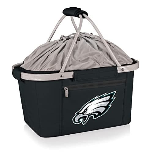 PICNIC TIME Black Philadelphia Eagles Metro Basket Collapsible Tote