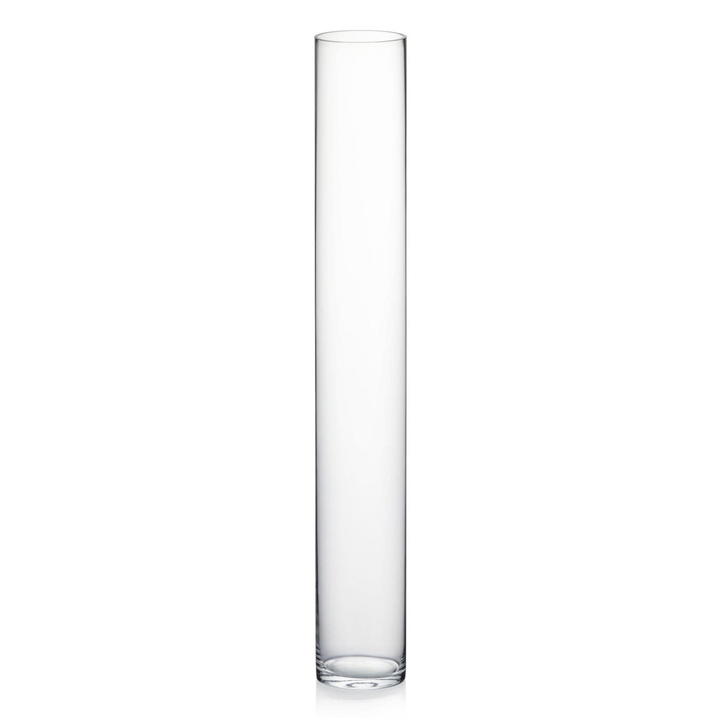 WGVI Quality Thick Weighted Tall Clear Cylinder Glass Vases 4 W x 28 H Flower Arrangement Floating Candle Holders Wedding Centerpieces Event Floral Container Floor Display Home Dcor 1 Piece