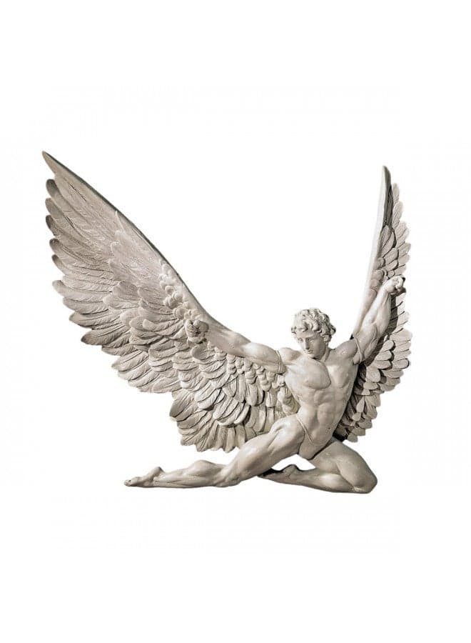 Design Toscano Icarus Winged Man Wall Sculpture, 11 Inch, Ancient Ivory