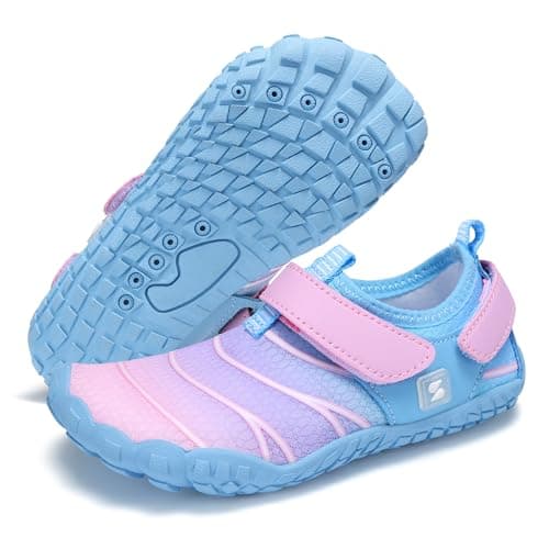 Stelle Kids Water Shoes for Girls Boys Swim Beach Hiking Pool Shoes Quick Dry Barefoots for Toddler/Little/Big Kids(Mermaid Ombre,13ML)