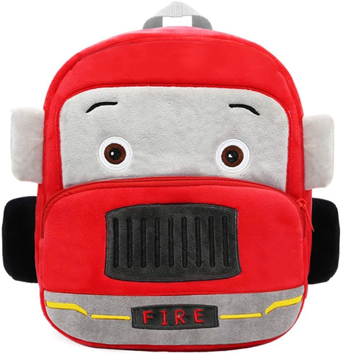 Frantic Kids Soft Animal Cartoon Travelling School Bag Soft Plush 2 Compartment Backpacks Boys Girls Baby For 2 To 5 Years Baby/Boys/Girls Nursery, Preschool, Picnic(Redfireengine), 10 Liters