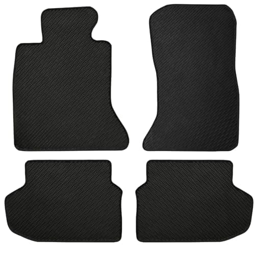 Matericuo Car Floor Mats Custom Fit for BMW 5 Series F10 20112016 Full Black Rubber Auto Liner Mats All Weather Protection Heavy Duty Odorless