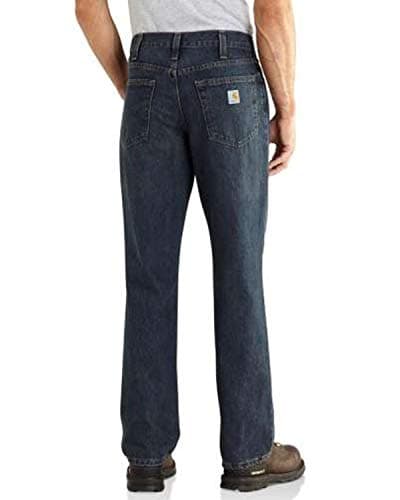 Carhartt Mens Relaxed Fit 5-Pocket Jeans, Bed Rock, 36W x 32L US