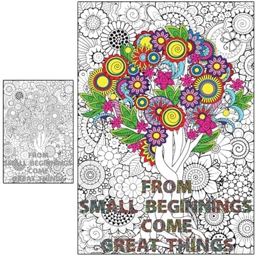 Huge Coloring Posters for Adults and Kids - Large Wall Coloring Poster for Adults at Work Office Motivational - Giant Tree of Life for Classroom - Extra Large Adult Poster to Color Big Jumbo Size