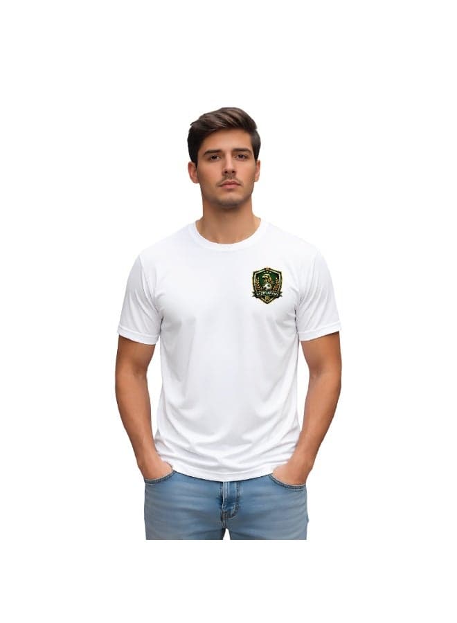 Saudi Arabia Men's Jersey | Sports Theme Dry-Fit T-Shirt | Short Sleeve Sportswear | Casual Outfit | Daily Use | Outdoor Activities — M