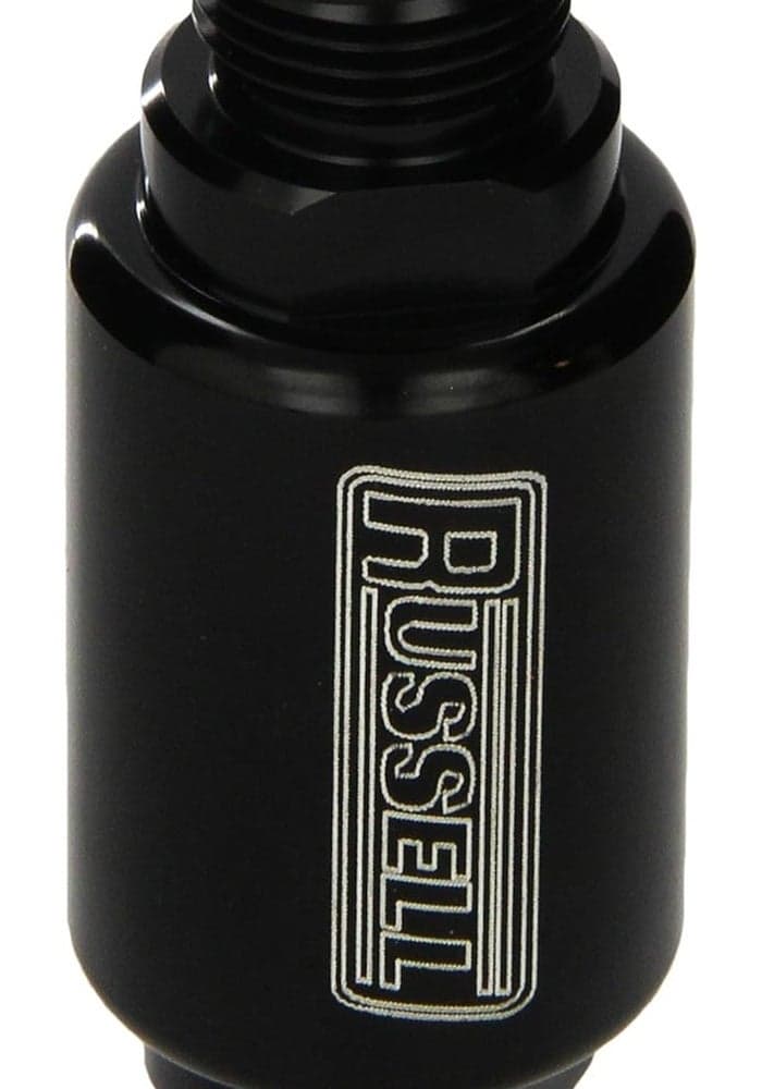 Russell Edelbrock 650103 Male #8 3.25" Length Fuel Filter - Black
