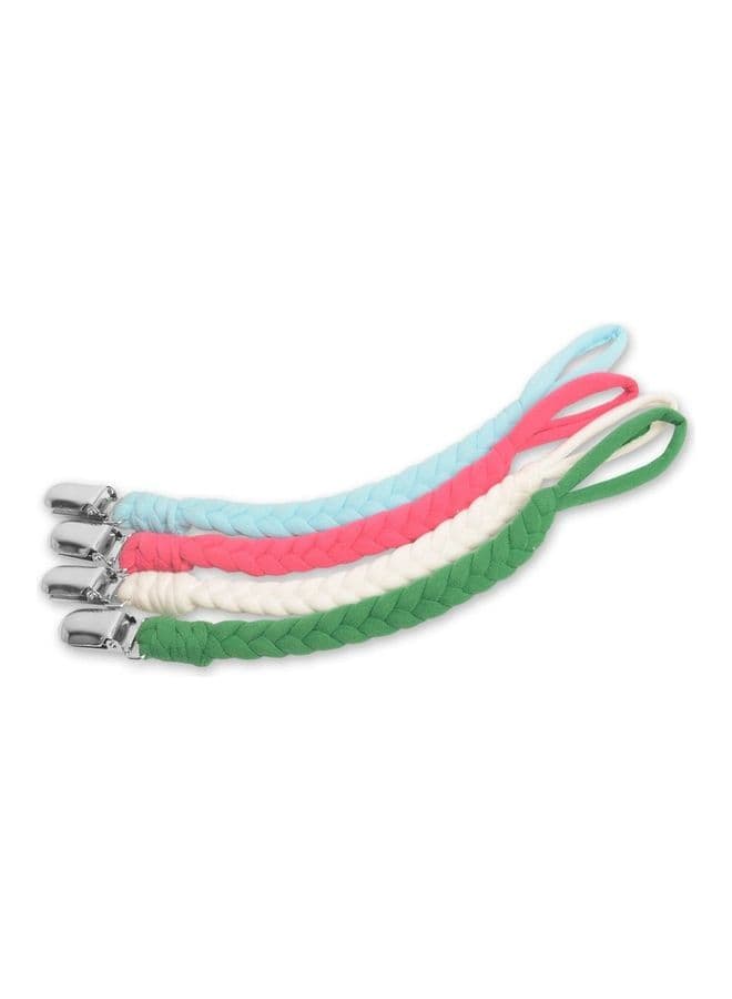 Kids Cotton Beaded Pacifier Holder Clip Nipple Teether Dummy Strap Chain