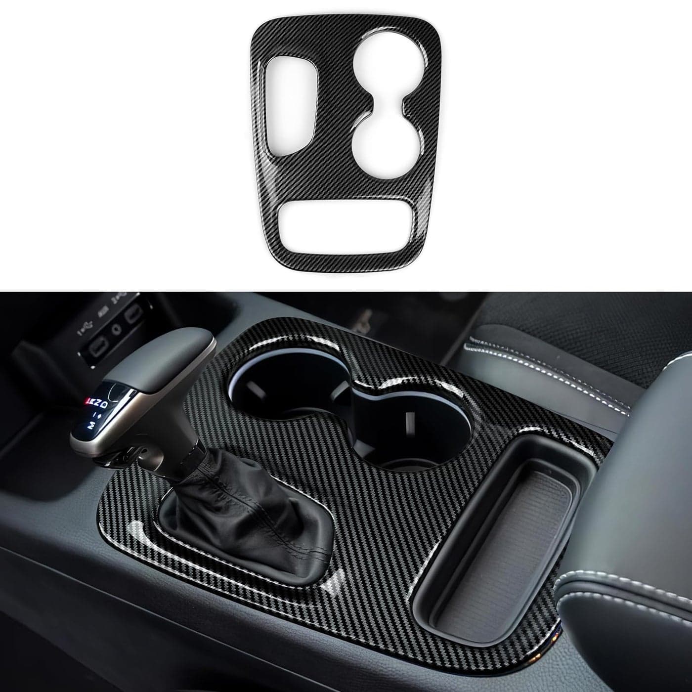 BRMYL Car Gear Shift Panel Decals for 2018 2019 2020 Dodge Durango Accessories Carbon Fiber Interior Stickers