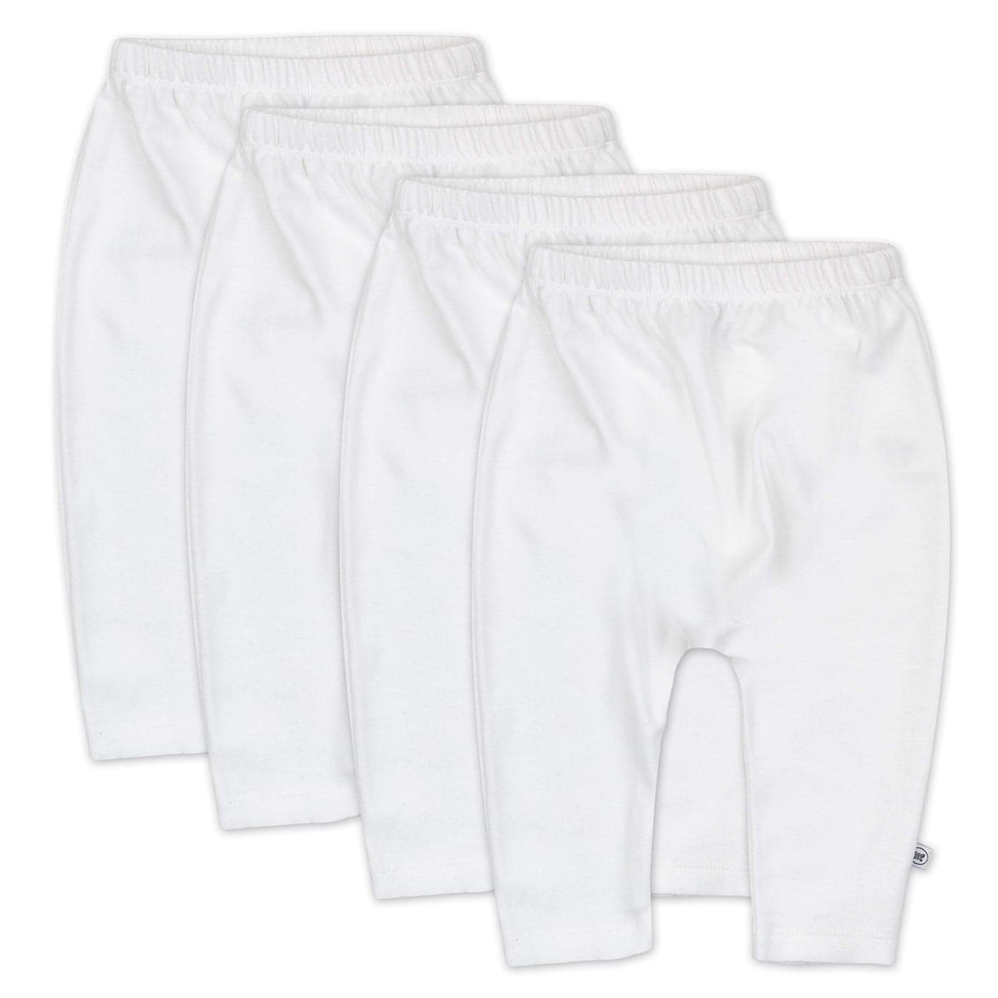 HonestBaby Unisex Baby Multipack Roomy Fit Pull Bottoms 100 For Infant Boys Girls Honest Organic Cotton CuffLess Harem Pants 4pack Bright White 12 Months US 4pack Bright White 12 Months US