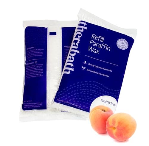 Therabath Paraffin Wax Refill Thermotherapy Use to Relieve Arthritis Discomfort Stiff Muscles Dry Skin For Hands Feet Body Deeply Hydrates Protects Made in USA 6 lb PeachE