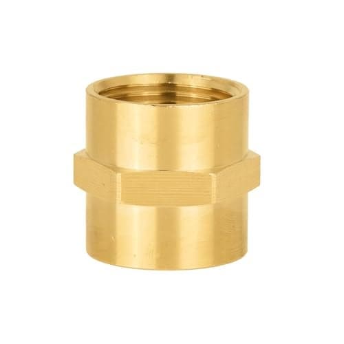 Pack of 5 EFIELD 34 x 34 NPT Female Coupling Soild Brass Hex Nipple Brass Pipe FittingsNPT077