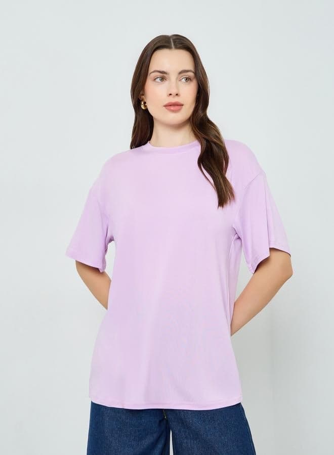 Women Purple Oversized T-Shirt