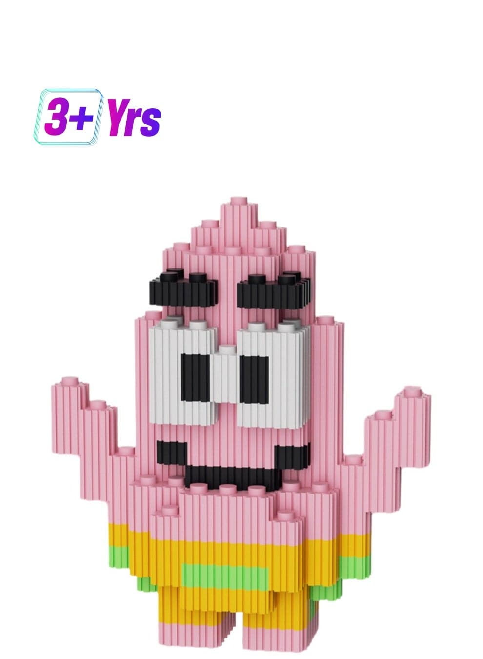 Miniature Small Particle Puzzle Building Blocks Gift Children's Educational Toy Puzzle (Pink Starfish)