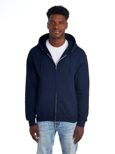 Jerzees -Men's NuBlend Fleece Hoodies and Sweatshirts, Full Zip-Navy, Small