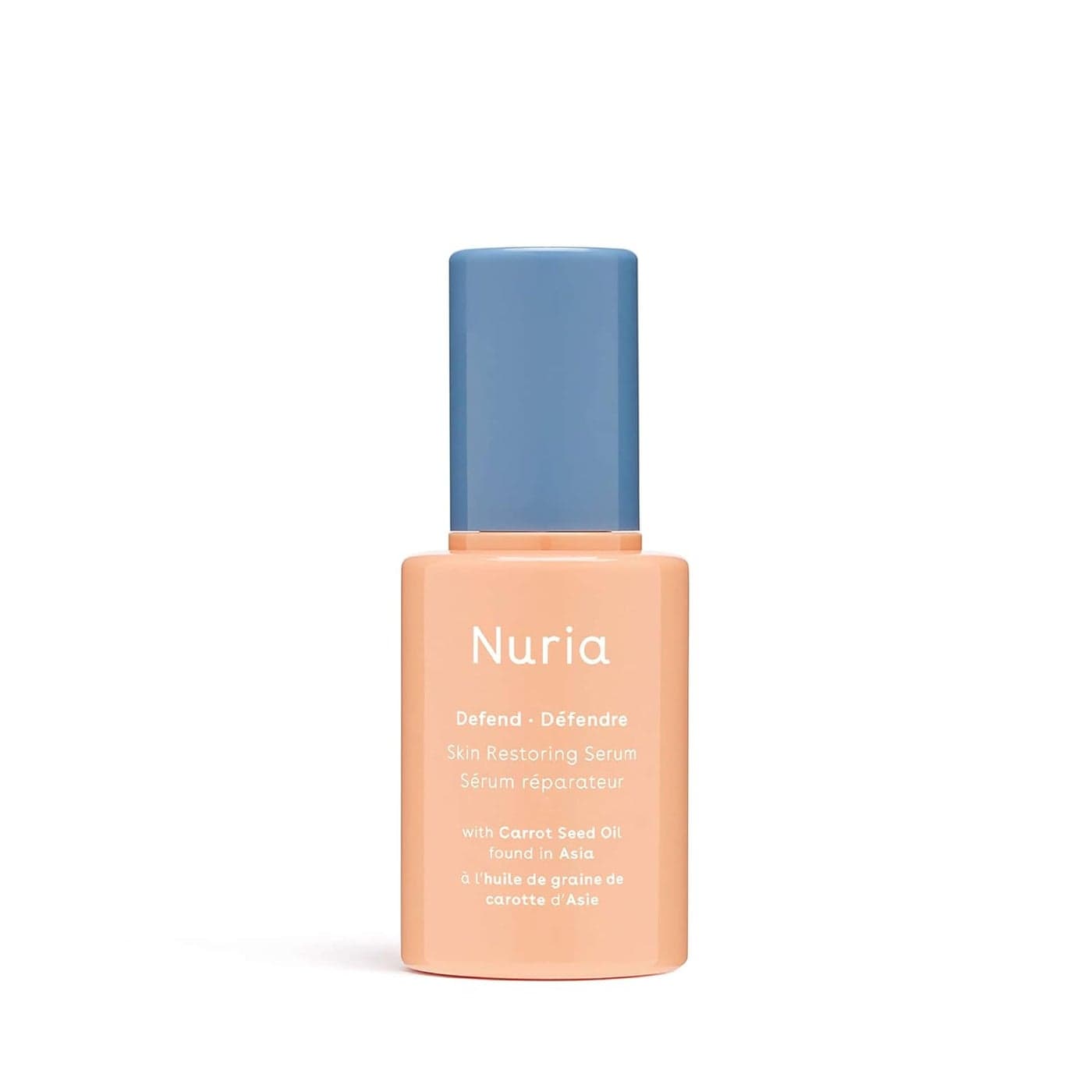 Nuria Defend Skin Restoring Serum Antioxidant Serum for All Skin Types Skin Care Serum with Carrot Seed Oil Rooibos Red Tea and Sodium Hyaluronate 25mL08 fl oz
