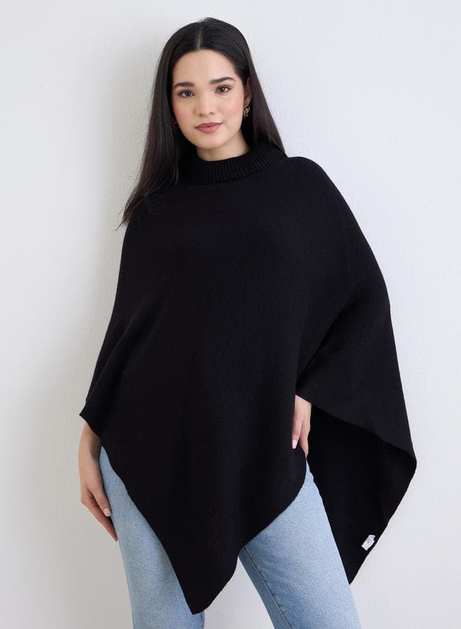 Styli Oversized High Neck Cape Sweater
