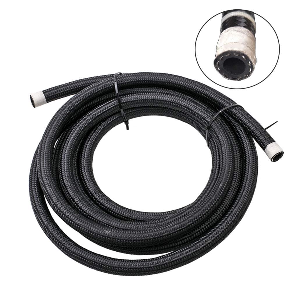 Byredio 6AN Fuel Line Braided 10ft Transmission Cooler Hose for OilGasFuelHydraulic 5002000 psi High Pressure Tamper Resistant 871mm ID