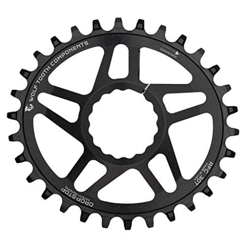 Wolf Tooth Elliptical Drop-Stop Direct Mount Oval Chainring for Race Face Cinch Direct Mount (32 Tooth, Drop-Stop B, PowerTrac